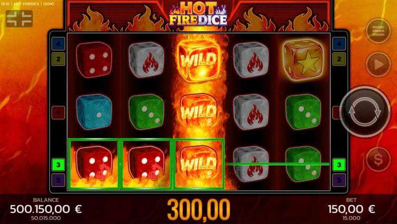 Hot Fire Dice - grande vincita tramite Random Wilds
